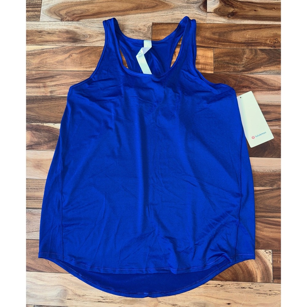 Lululemon Essential Tank Pleated Larkspur Blue Racerback Size 6 NWT